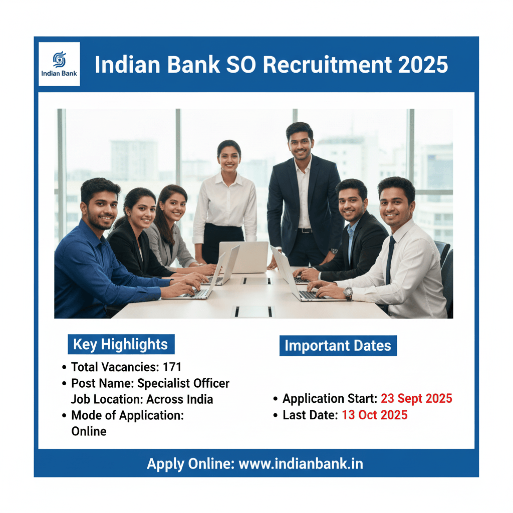 Indian Bank SO Recruitment 2025